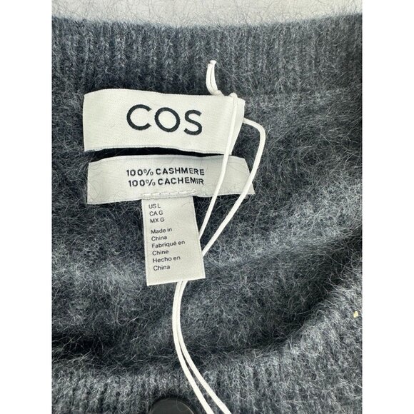 NWT COS PURE BRUSHED-CASHMERE VEST GRAY SIZE LARGE $190 - Picture 5 of 10